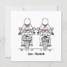 Personalizado dos novias Boda de motocicleta