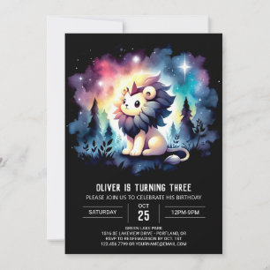 Invitación Personalizado Dreamy Lion Birthday