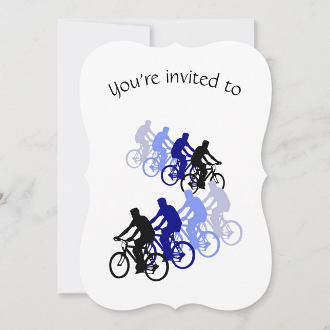 Invitación Personalizado Edad Bicicleta Nacimiento Deporte (Anverso)