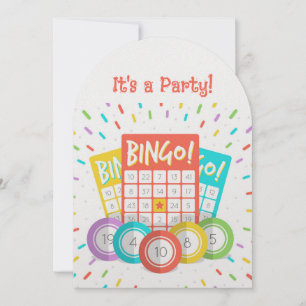Invitación Personalizado Edad diversión Bingo Tema Cumpleaños