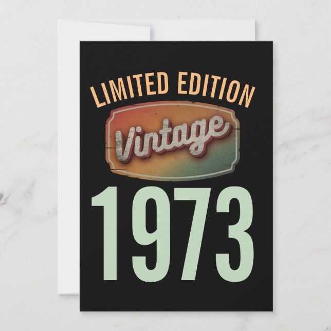 Invitación Personalizado edición limitada 1973 Año de nacimie (Anverso)