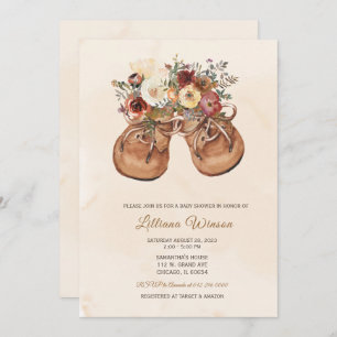 Invitación Personalizado editable Booties Baby Shower