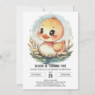 Invitación Personalizado Elegant Duck Cumpleaños