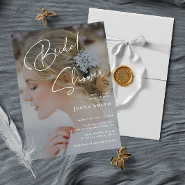 Invitación Personalizado Elegant Photo Design Bridal Shower
