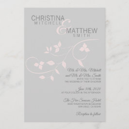 Invitación Personalizado elegante Boda de las hojas de color 