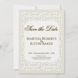 Invitación Personalizado elegante encaje blanco ornamental Gu