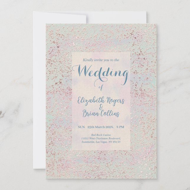 Invitación Personalizado elegante y moderno matrimonio de cob (Anverso)