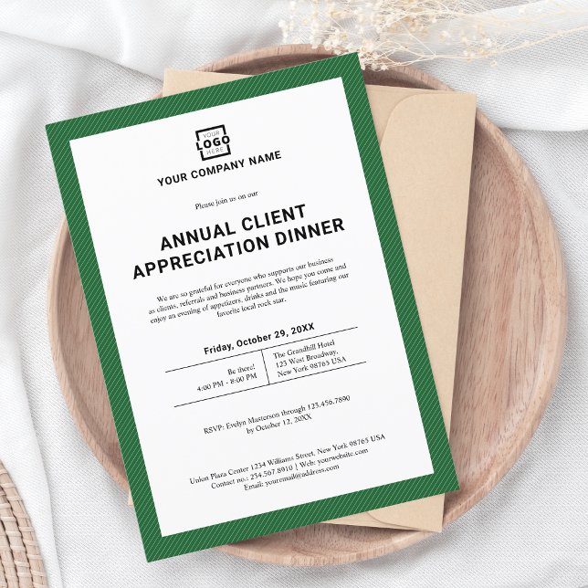Invitación Personalizado Empresa Evento Corporativo Verde (Subido por el creador)