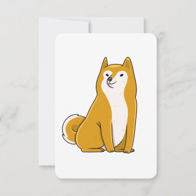 Invitación personalizado en funciones shiba inu (Anverso)