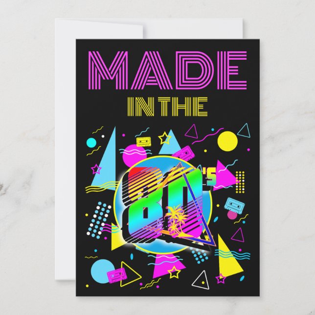 Invitación Personalizado en la reunión de clase retro de los  (Anverso)