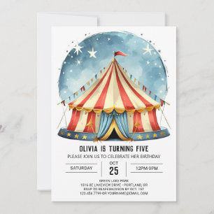 Invitación Personalizado encantado Circo mágico Cumpleaños