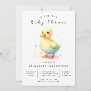 Invitación Personalizado encantado Duck Baby Shower