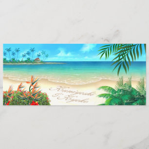 Invitación PERSONALIZADO Exotic Beach me pide 2 NOMBRES EN AR
