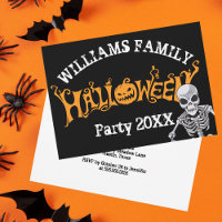 Personalizado Familia Halloween Fiesta anual Skele