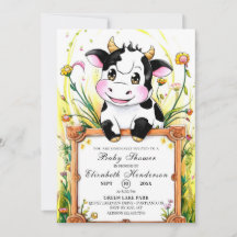 Personalizado Farm Cow Baby Shower