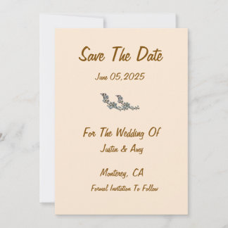 Invitación Personalizado Farmhouse Rustic Simple Save The Dat