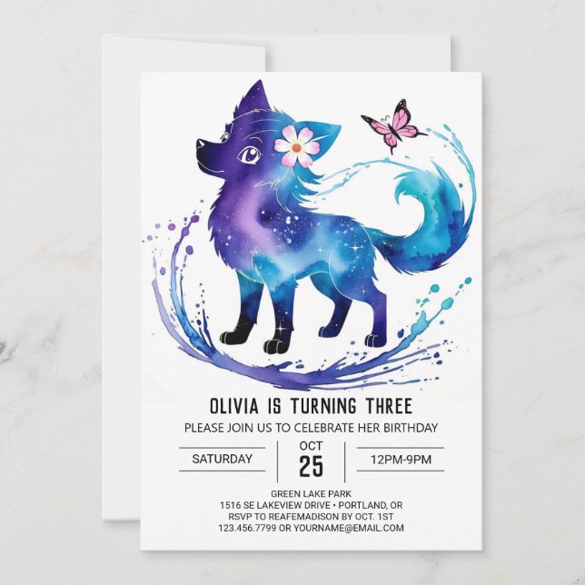 Invitación Personalizado Feliz cumpleaños a Chica digital del (Anverso)