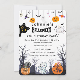 Invitación Personalizado Feliz cumpleaños de Halloween