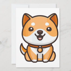 Invitación personalizado feliz shiba inu