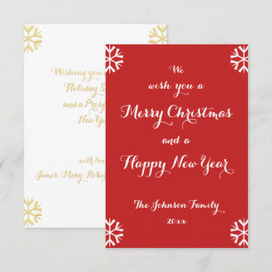 Invitación Personalizado Festividad Feliz Navidad Feliz Año N