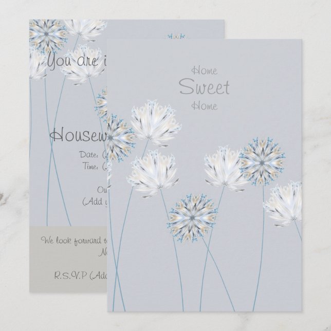 Invitación Personalizado Fiesta Calentador de la casa (Anverso / Reverso)