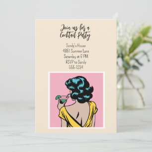 Invitación Personalizado Fiesta de cócteles Verano Pop Arte P