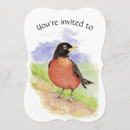 Invitación Personalizado fiesta de cumpleaños Robin Bird Art