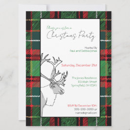 Invitación Personalizado Fiesta de Navidades de caña de renos