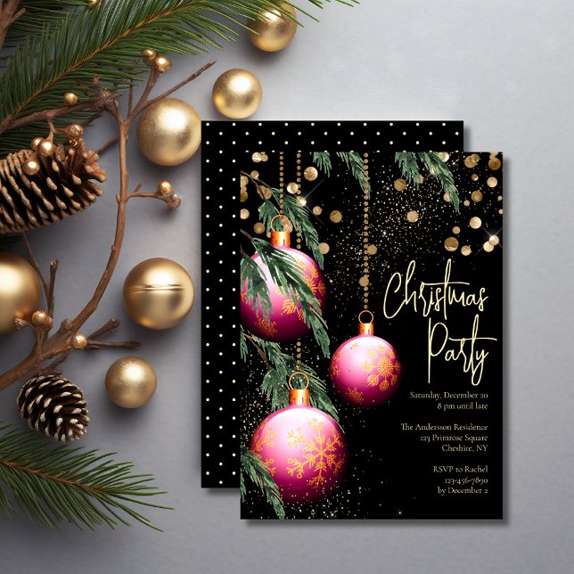 Invitación Personalizado Fiesta de Navidades elegantes (Subido por el creador)