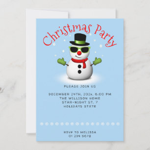Invitación Personalizado Fiesta de Navidades Snowman de Guay