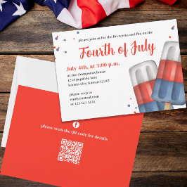 Invitación Personalizado Fiesta del 4 de julio