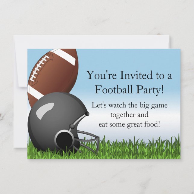 Invitación Personalizado Fiesta Deportivo Juego de fútbol Cas (Anverso)