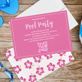 Invitación Personalizado Fiesta floral rosado de verano