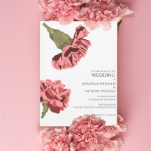 Personalizado floral moderno de Carnations rosado