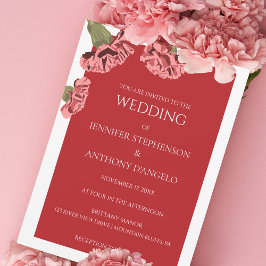 Invitación Personalizado floral moderno Pink Carnations de lu