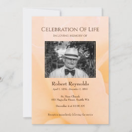 Invitación Personalizado Floral Photo Memorial Service