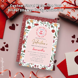 Invitación Personalizado Floral Valentine Day Bridal Shower F