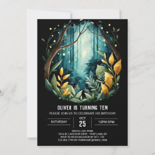 Invitación Personalizado Forest Whimsical Woodland Cumpleaños