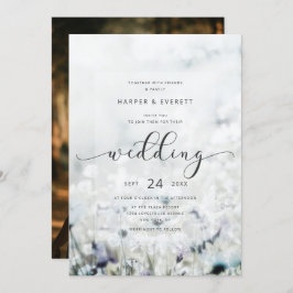 Invitación Personalizado foto Boda de Wildflower Meadow