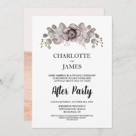 Invitación Personalizado Foto Boda Floral Eucalyptus Después 