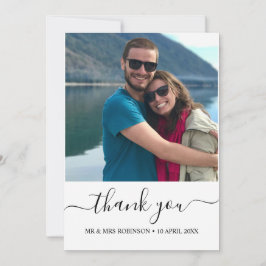 Invitación Personalizado Foto Boda relajado gracias