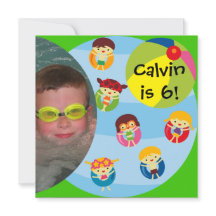 Personalizado Foto Niño Fiesta Piscina Cumpleaños