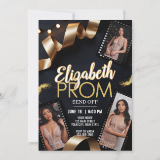 Invitación Personalizado Foto Prom Enviar película de cinta d