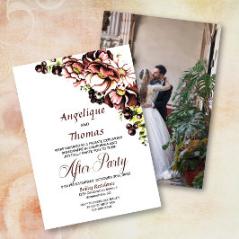 Invitación Personalizado Foto Rustic Fall Floral Wedding