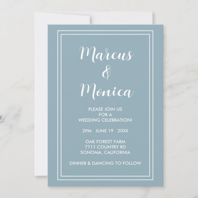 Invitación Personalizado Foto simple Boda mínimo dulce (Anverso)