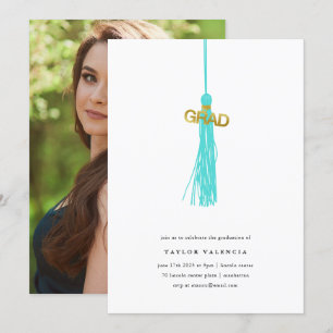 Invitación Personalizado fotográfico del Partido de Graduació