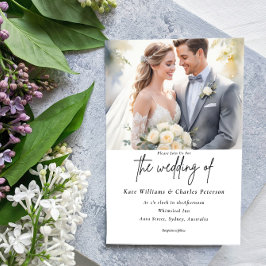 Invitación Personalizado fotográfico moderno código QR Invita