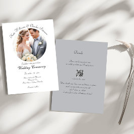 Invitación Personalizado fotográfico moderno código QR Invita