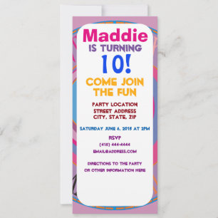 Invitación Personalizado girly bonito swift círculos tornado 