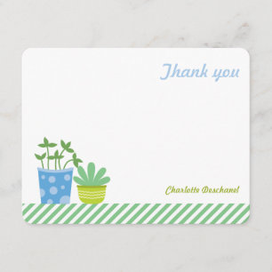 Invitación Personalizado gracias observa la planta retra del